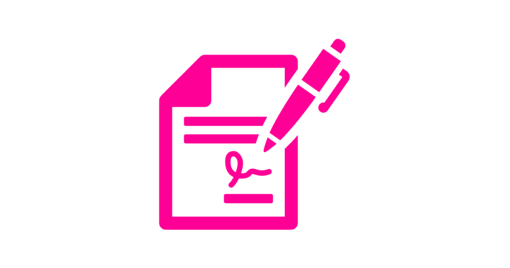 a graphic with a form and pen for contact us page